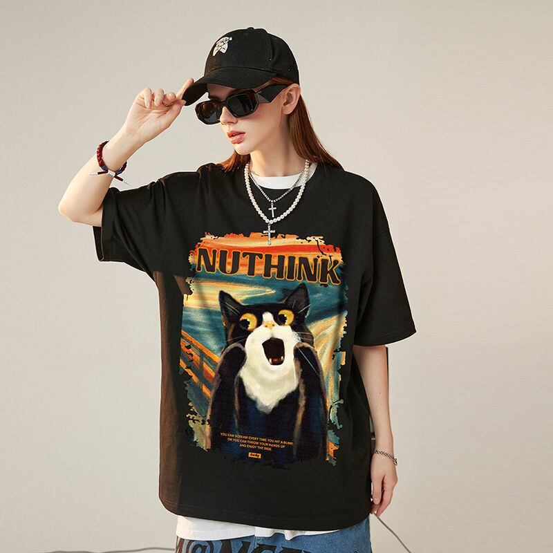 絶対欲しい デザイン性抜群 売り切れ必至 ファッション プリント 4色選択 半袖Tシャツ＜S-9293＞