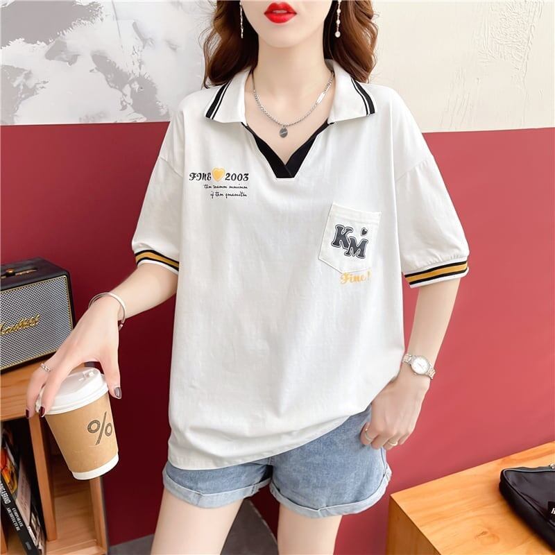 カジュアル 切り替え オシャレ度満点 プリント Tシャツ カットソー＜S-3650＞