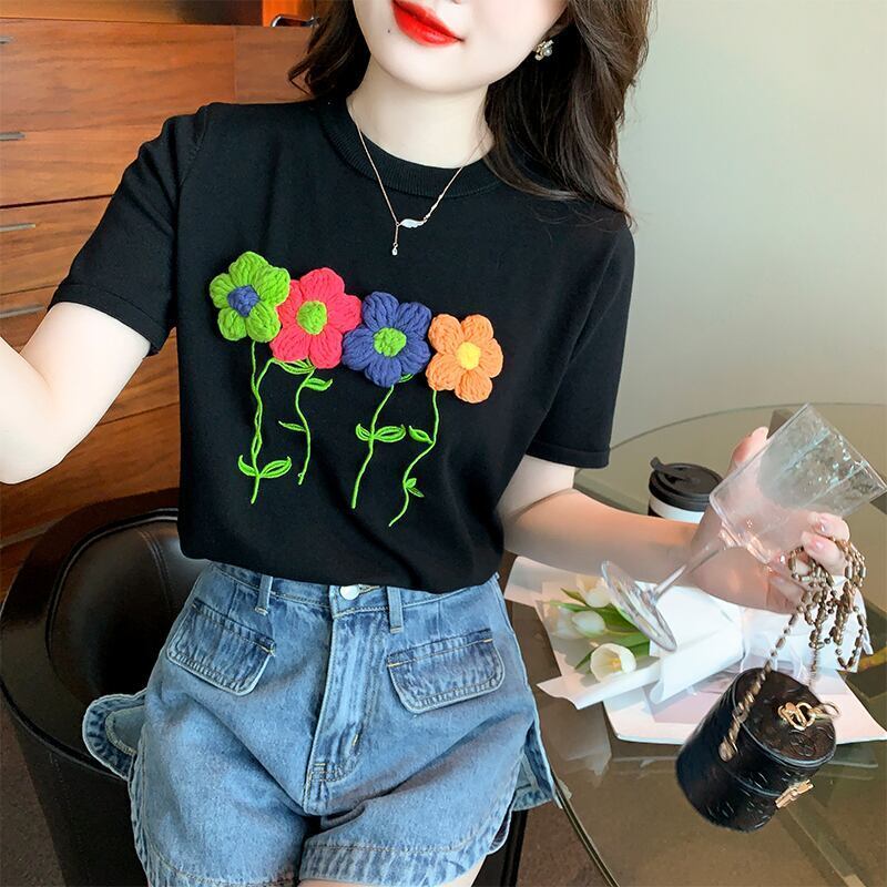 個性的なデザイン プリント 一目惚れ Tシャツ カットソー＜S-3273＞
