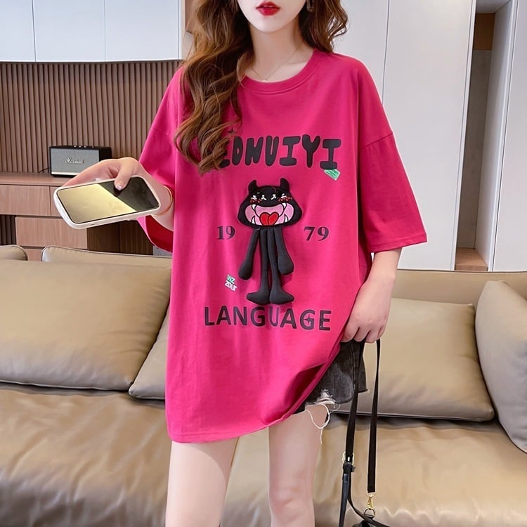 今季マストバイ ファッション 新商品 プリント ゆったり 全4色 半袖 Tシャツ＜S-11365＞