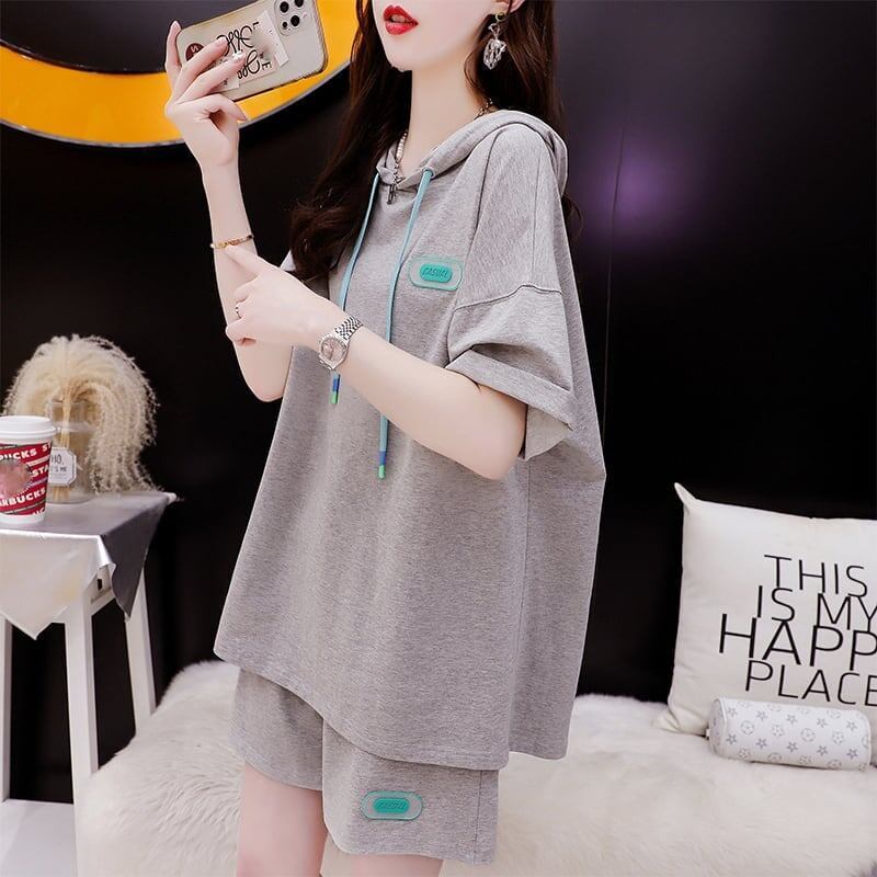 オシャレ度満点 Tシャツ＋ショートパンツ ゆったり感アップ セットアップ＜S-3466＞