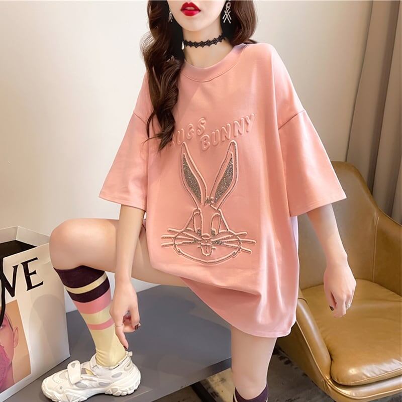 オシャレ度満点 切り替え 着心地抜群 プリント Tシャツ カットソー＜S-3549＞