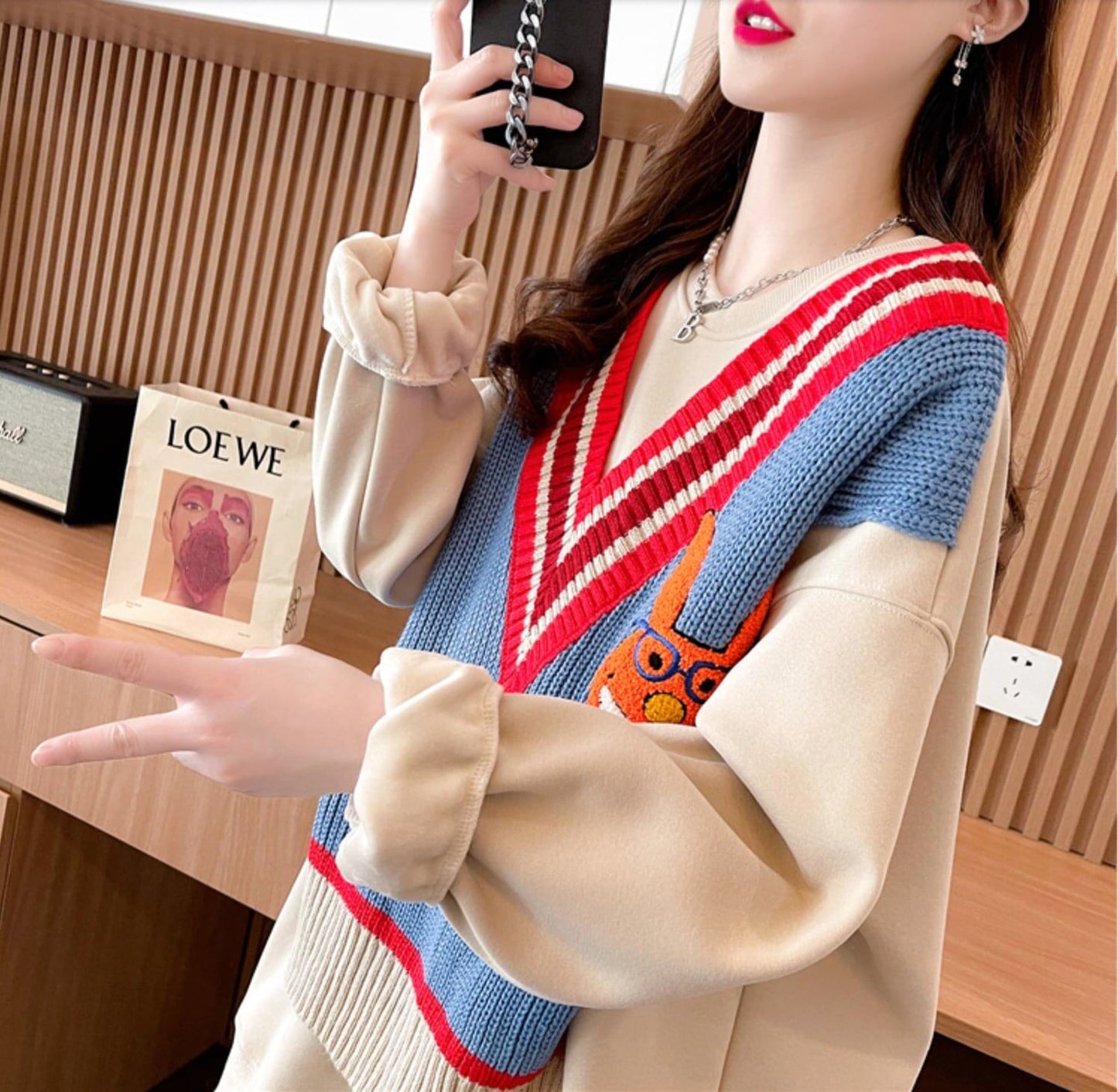 優しい雰囲気 裏起毛 元気いっぱい スウェット<S-3904>