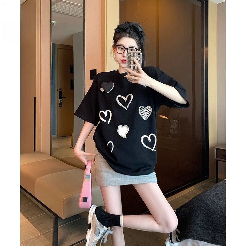 超人気 特別デザイン カジュアル ファッション プリント 全3色 半袖 Tシャツ <S-8918>