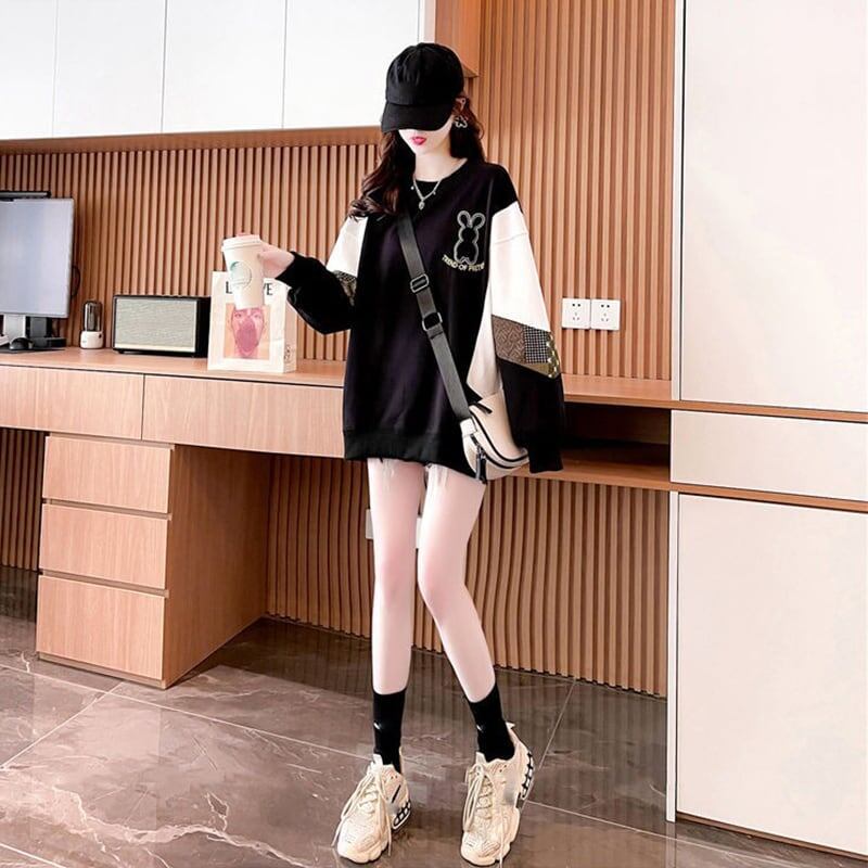 オシャレ感たっぷり プリント 美人度アップ スウェット パーカー＜S-3010＞