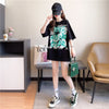 個性的なデザイン 切り替え 一目惚れ プリント Tシャツ カットソー＜S-3400＞