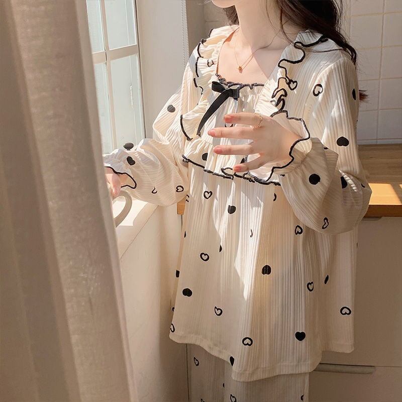 超人気 ファッション 大人可愛い キュート 上質 フレアスリーブ パジャマ<S-4927>