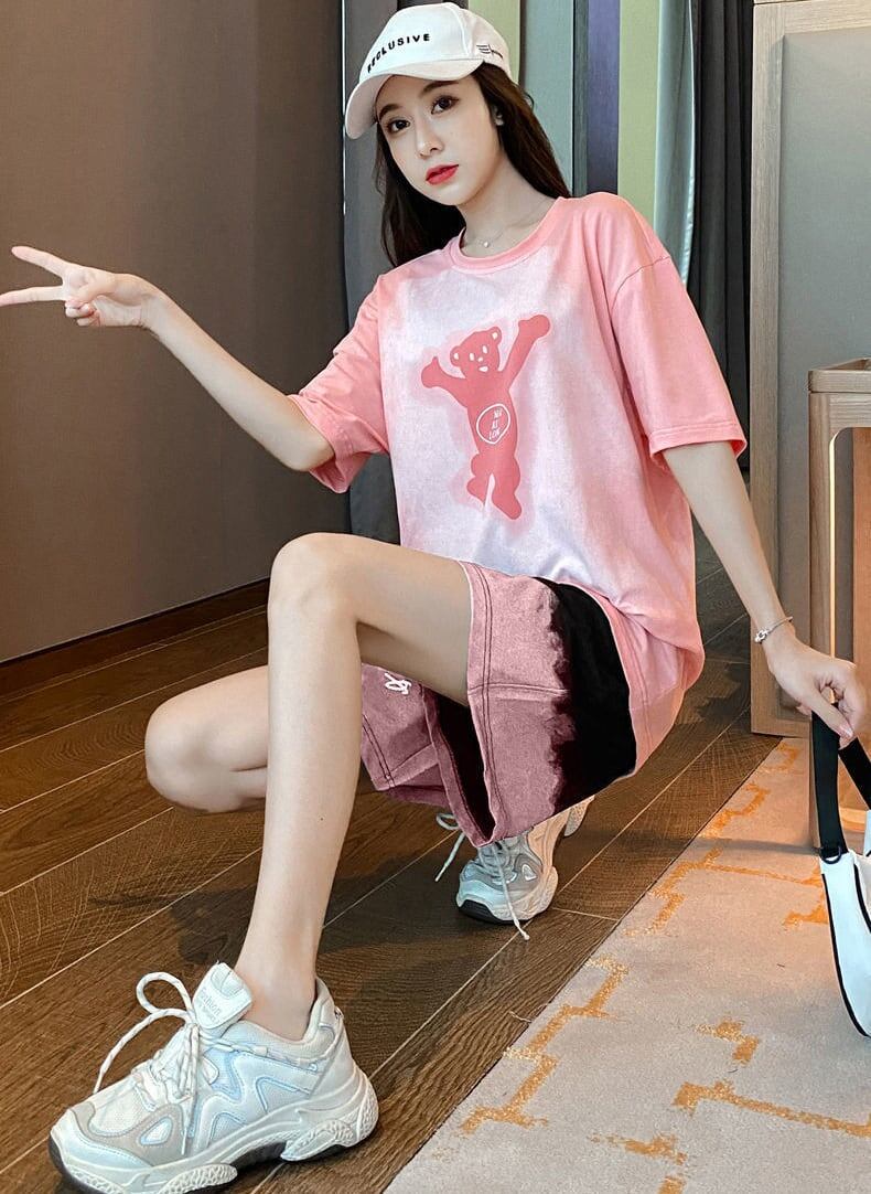 数量限定 ファッション 個性派 半袖Ｔシャツⅹパンツセット全4色<S-8783>