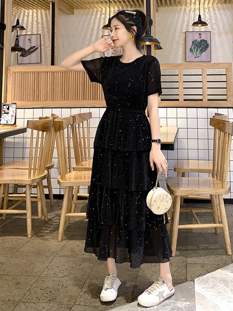 超人気 スウィート 大人可愛い フリル ワンピース ＜S-8619＞