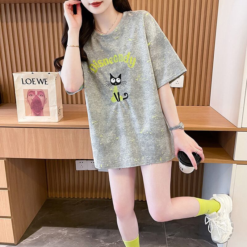 スウィート 早い者勝ち 絶対流行 カジュアル 2色選択 Tシャツ<S-11572>