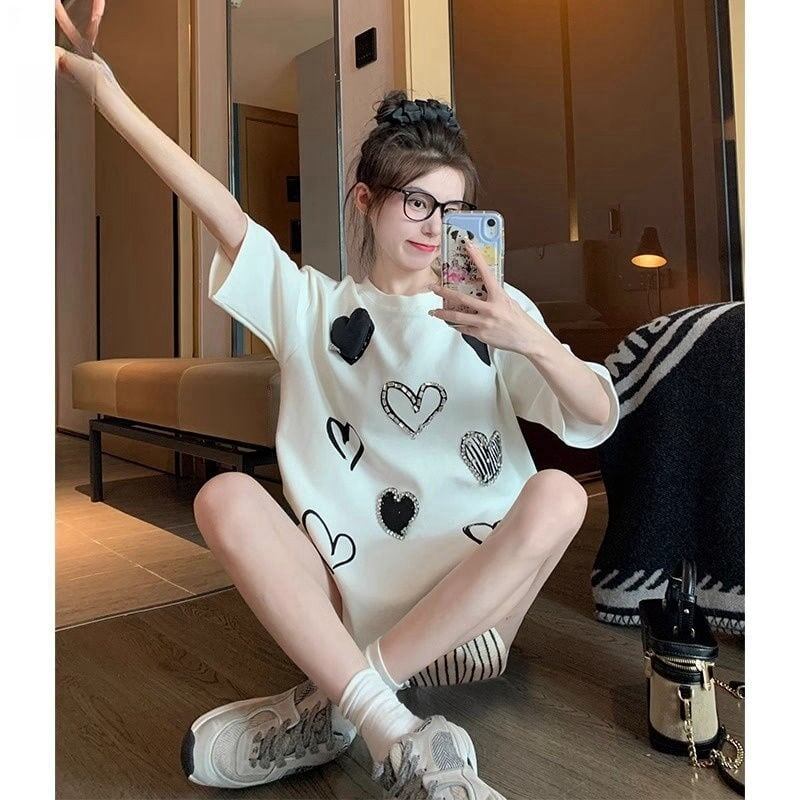超人気 特別デザイン カジュアル ファッション プリント 全3色 半袖 Tシャツ <S-8918>