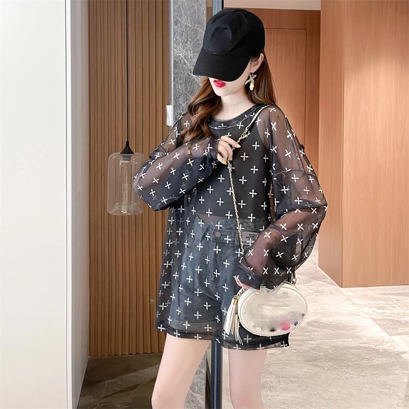 着心地抜群 ラウンドネック 女性力を高める Tシャツ カットソー＜S-3045＞