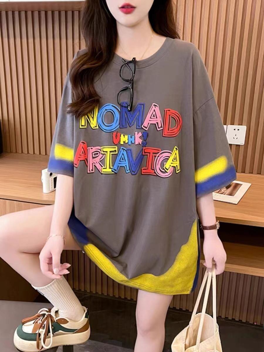 【半額！期間限定！！】着回し力抜群 個性派 ファッション プリント 3色選択 半袖Tシャツ＜S-8589＞