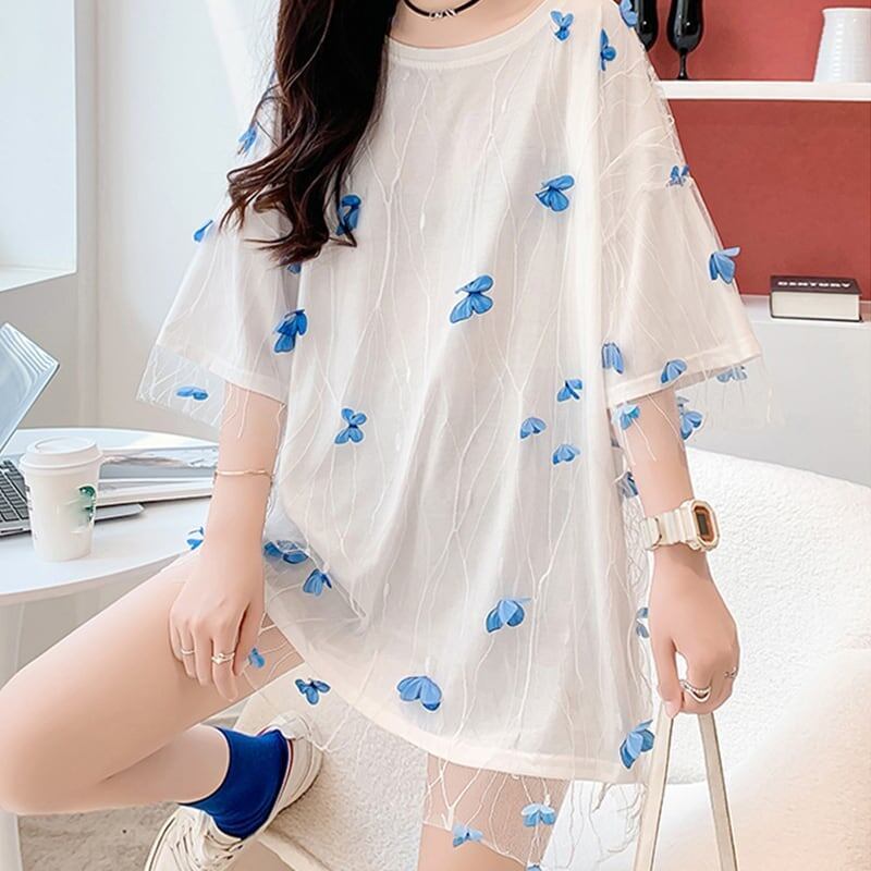 今季大好評 チュール 好感度満載 切り替え Tシャツ カットソー＜S-3190＞