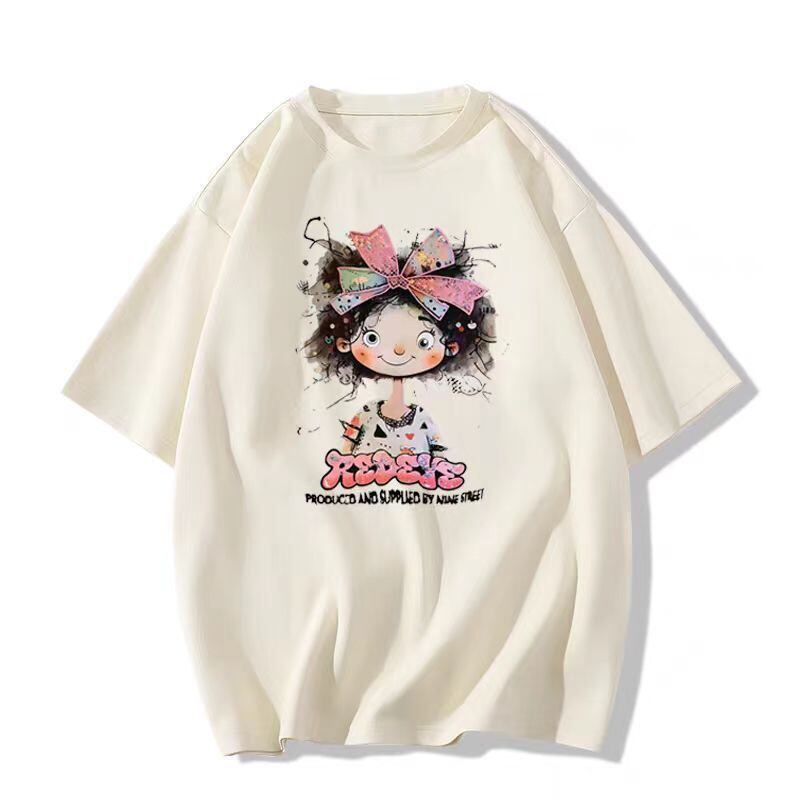 超人気 キュート カジュアル 全3色 半袖 Tシャツ <S-8670>