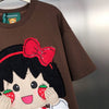 ゆったり ファッション プリント カジュアル Tシャツ S-13297