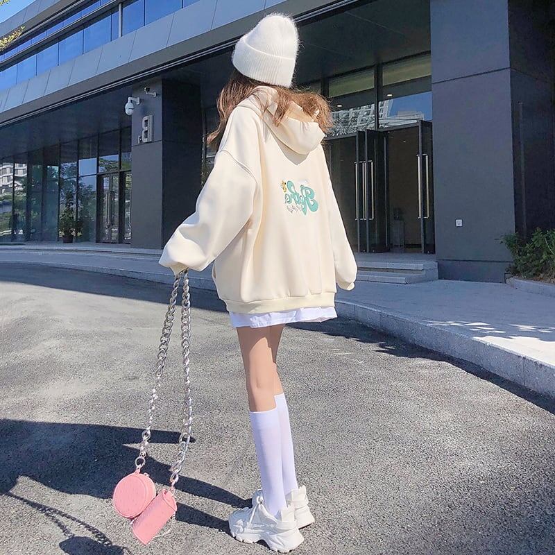 美人度アップ プリント ファッション スウェット パーカー＜S-3686＞