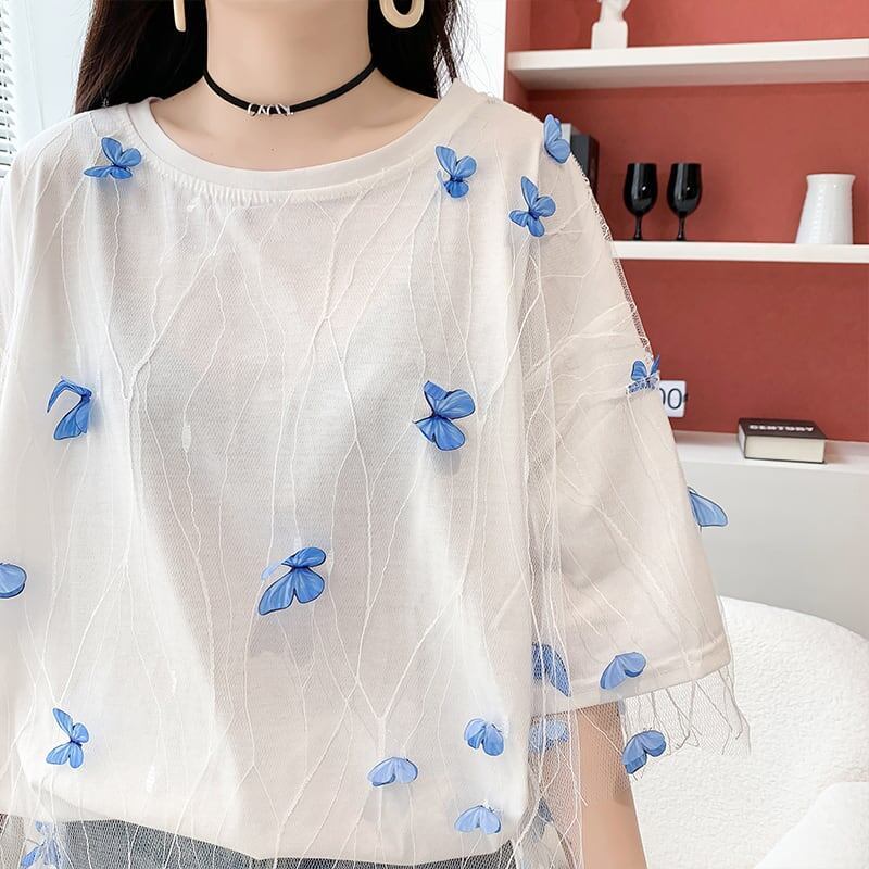 今季大好評 チュール 好感度満載 切り替え Tシャツ カットソー＜S-3190＞