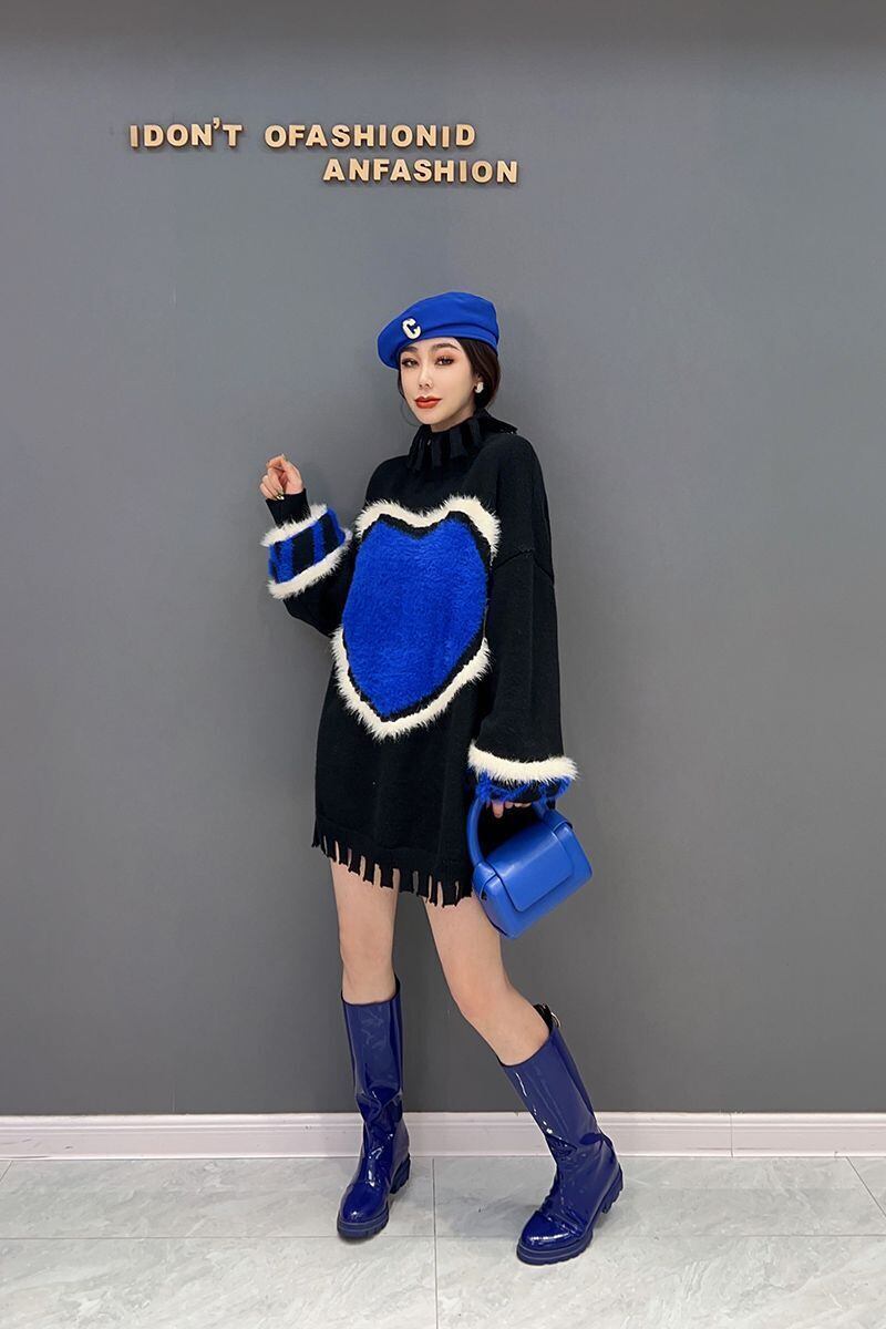 美人度アップ 個性派 新作 ニット<S -5361>