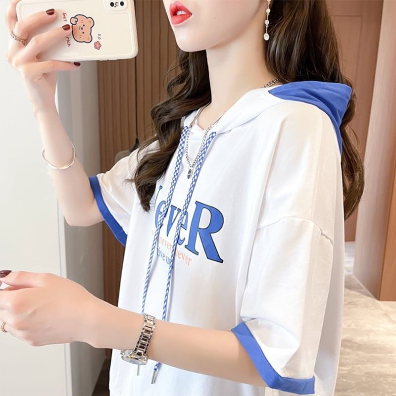 カジュアル 切り替え オシャレ度満点 プリント Tシャツ カットソー＜S-3656＞
