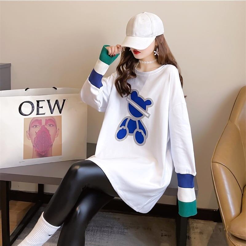 カジュアル 切り替え オシャレ度満点 プリント Tシャツ カットソー＜S-3663＞