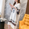 春夏新作 プリントTシャツ ロング アルファベット ＜S-2809＞