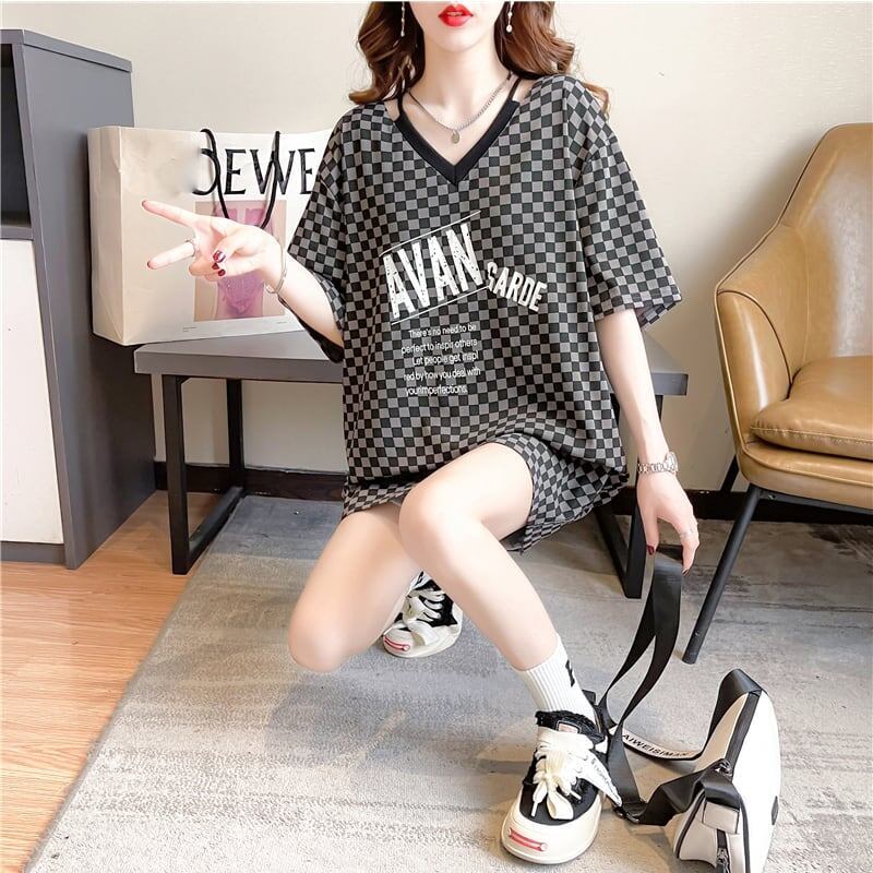 ゆったり感アップ 切り替え オシャレ度満点 プリント Tシャツ カットソー＜S-3387＞