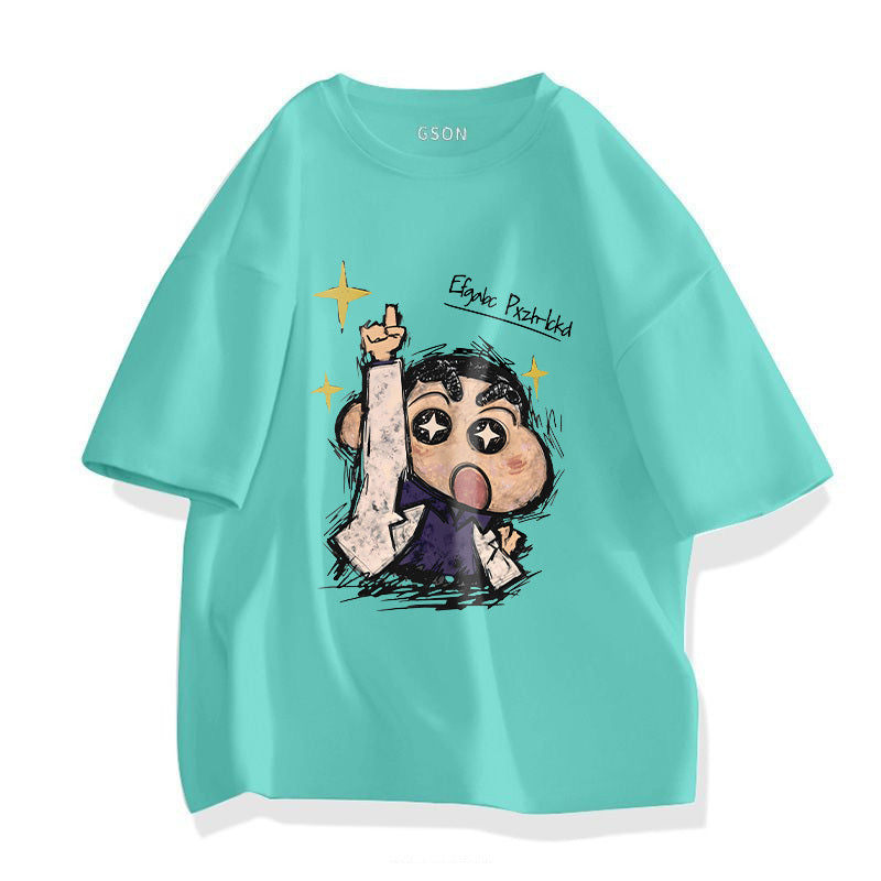 男女兼用 プリント Tシャツ & ショーツ セットアップ S-13266