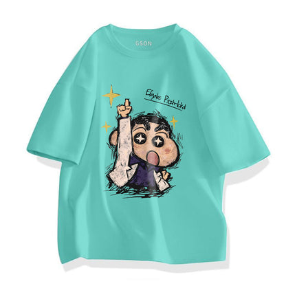 男女兼用 プリント Tシャツ & ショーツ セットアップ S-13266