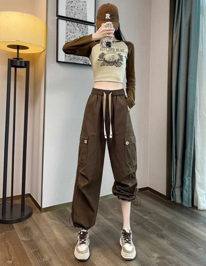 好感度UP プラスベルベット 柔らかな肌触りで着心地も楽ちん！ 5色選択 ルーズストレートカジュアルパンツ <S-6825>