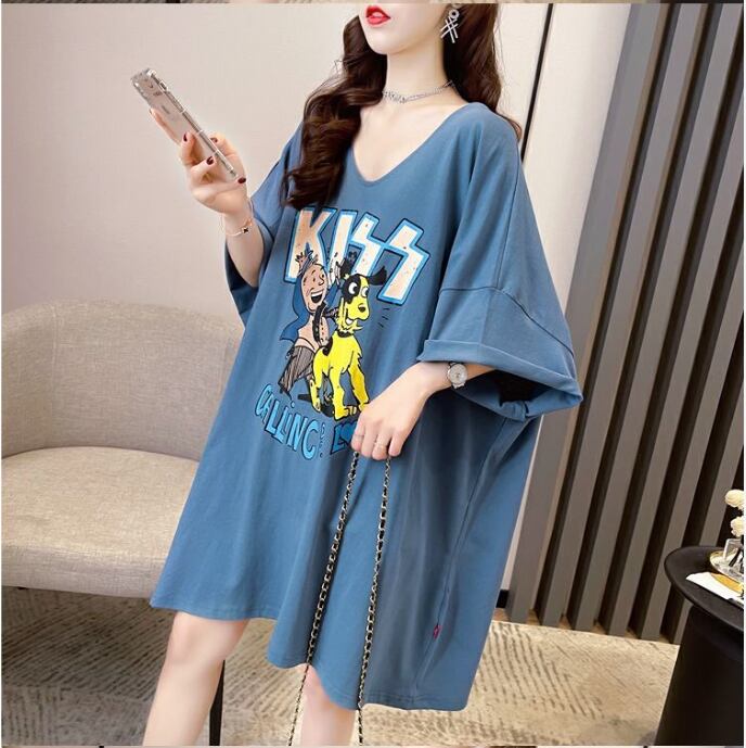 ファッション ゆったり プリント 全4色 半袖 Tシャツ＜S-11518＞