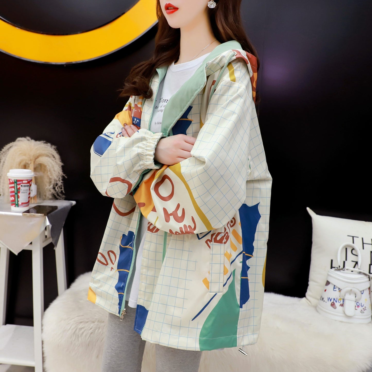 カジュアル プリント オシャレ度満点 ジャケット ブルゾン アウター＜S-2875＞