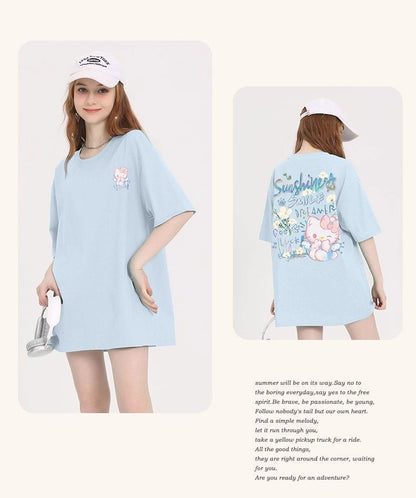 シンプル 体型カバー 新作 カジュアル Tシャツ S-13238