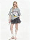 ゆったり プリント カジュアル シンプル Tシャツ S-13289