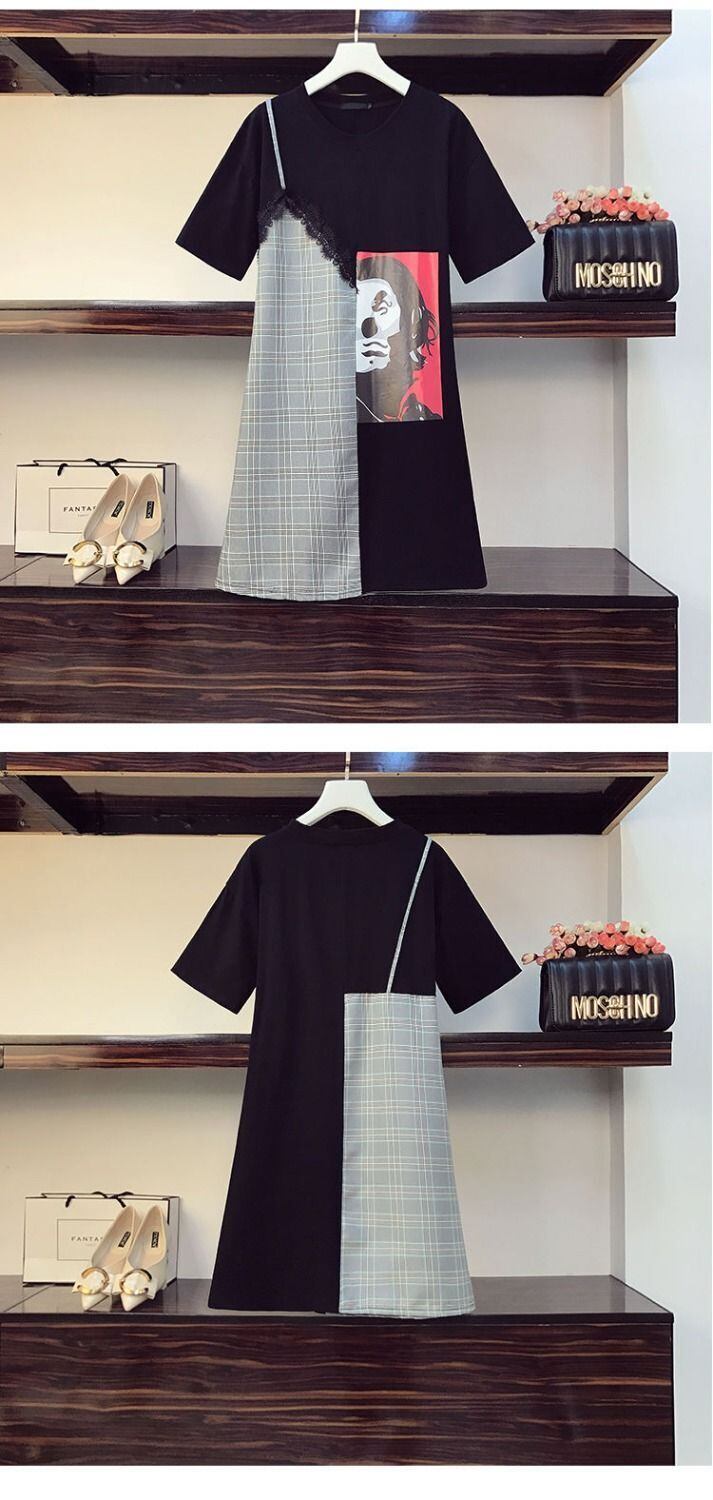 早い者勝ち カジュアル 好感度UP 半袖 Tシャツ ワンピース ＜S-11723＞
