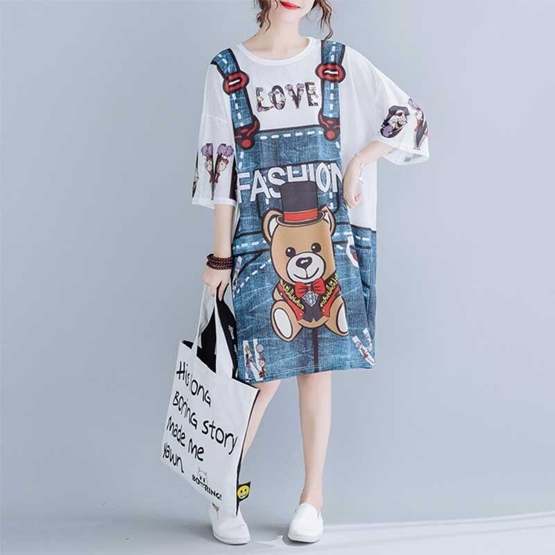 旅行Ｔシャツ 夏 レディース 膝丈 プリント 大きいサイズ ゆったりさらっと涼しい <S-656>