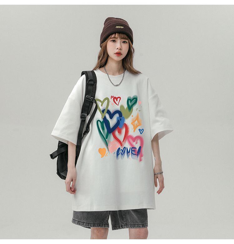 売り切れ必至 プリント ファッション 4色選択 半袖Tシャツ＜S-8594＞