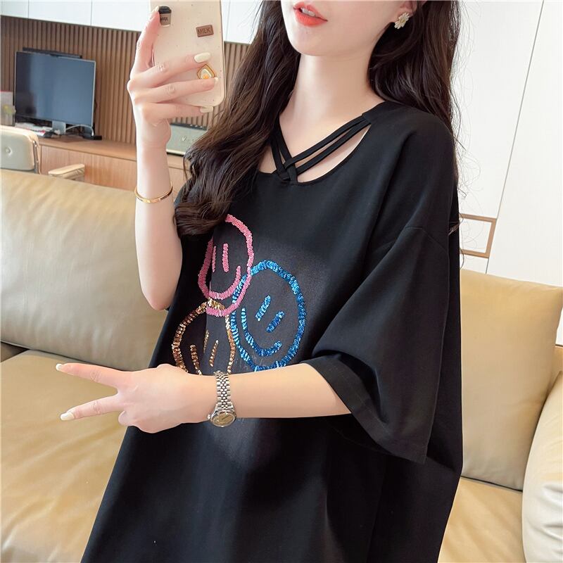 今季マストバイ スウィート 特別デザイン プリント 全2色 半袖Tシャツ<S-8538>