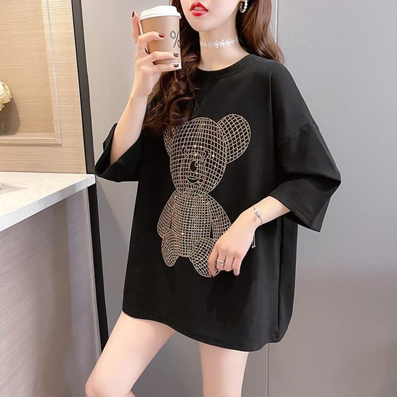 今季大好評 切り替え 美感いっぱい プリント Tシャツ カットソー＜S-3503＞