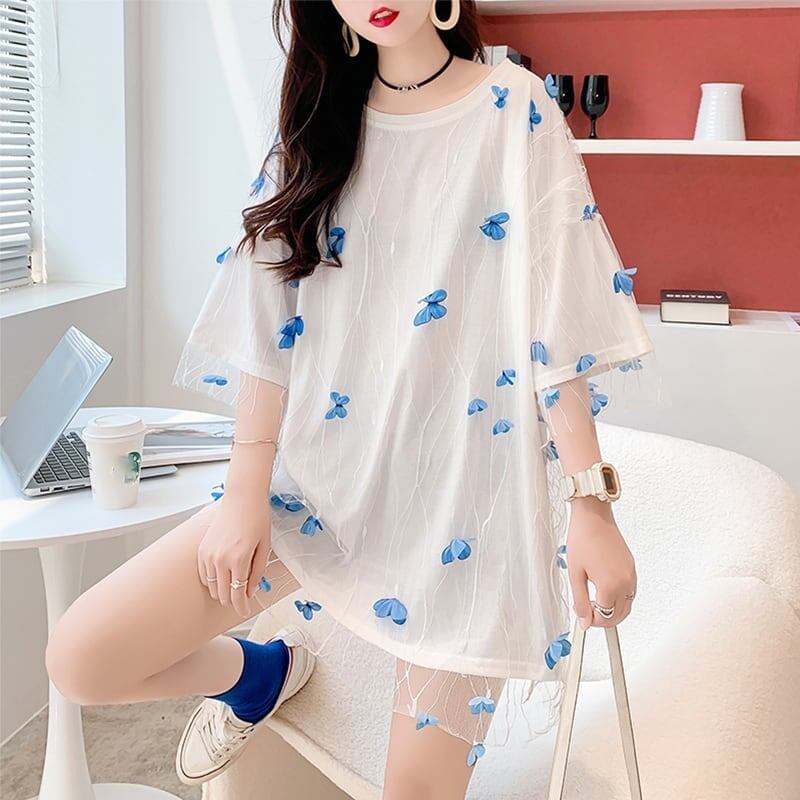 今季大好評 チュール 好感度満載 切り替え Tシャツ カットソー＜S-3190＞