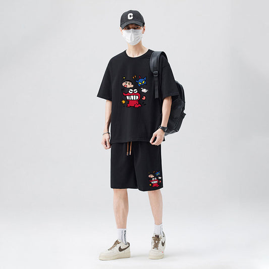 トレンド カジュアル Tシャツ & ショーツ セットアップ S-13268