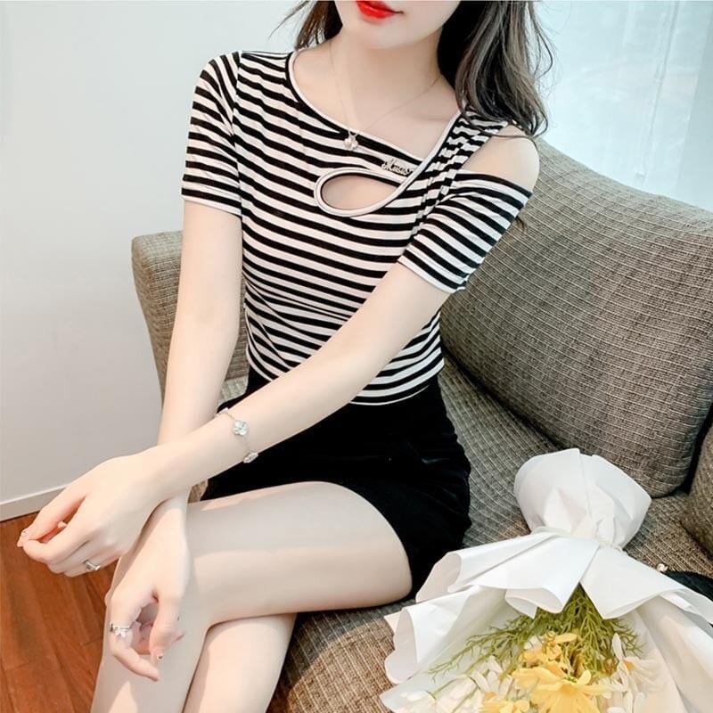 カジュアル 切り替え オシャレ度満点 プリント Tシャツ カットソー＜S-3565＞