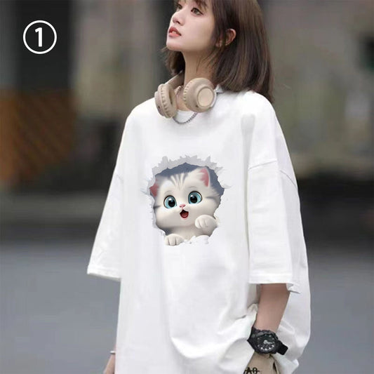 新商品 アバンギャルド カジュアル プリント 5種選択可 半袖Tシャツ<S-8900>