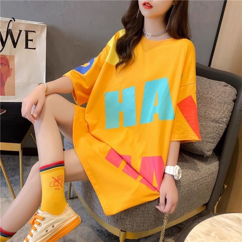 新商品 カジュアル 話題沸騰中 ルーズ プリント 全3色 半袖Tシャツ<S-8721>