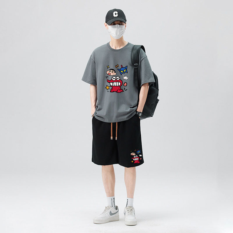 トレンド カジュアル Tシャツ & ショーツ セットアップ S-13268
