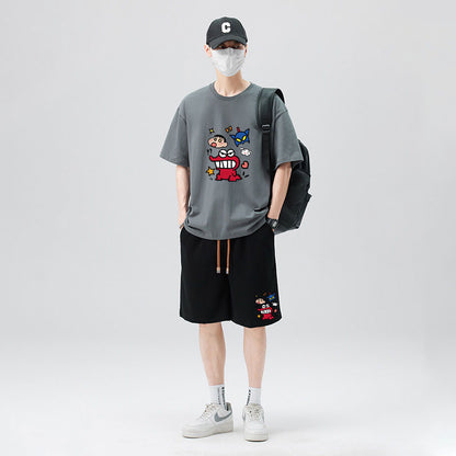 トレンド カジュアル Tシャツ & ショーツ セットアップ S-13268