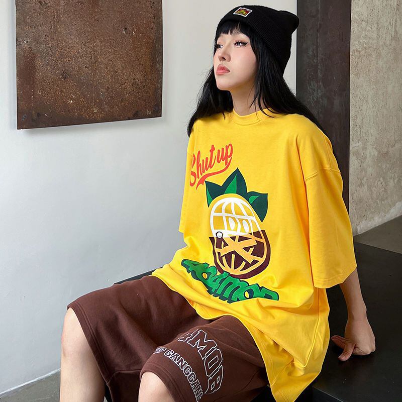 話題沸騰中 おしゃれ度高め 活躍する優秀アイテム プリント 半袖 Tシャツ <S-9325>