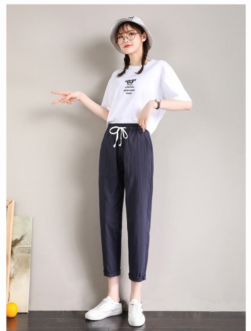 定番シンプル  ファッション ゆったりパンツ<S-6541>