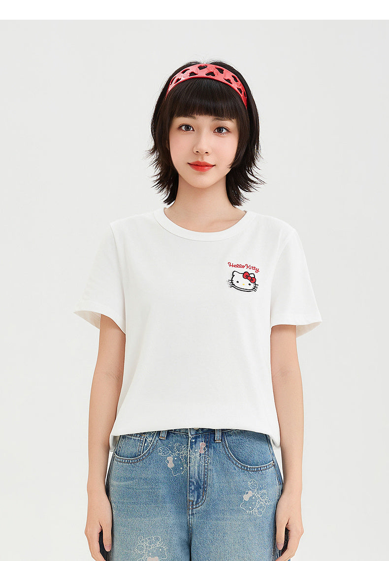 大人可愛い 品質のいい プリント 半袖 Tシャツ S-13219