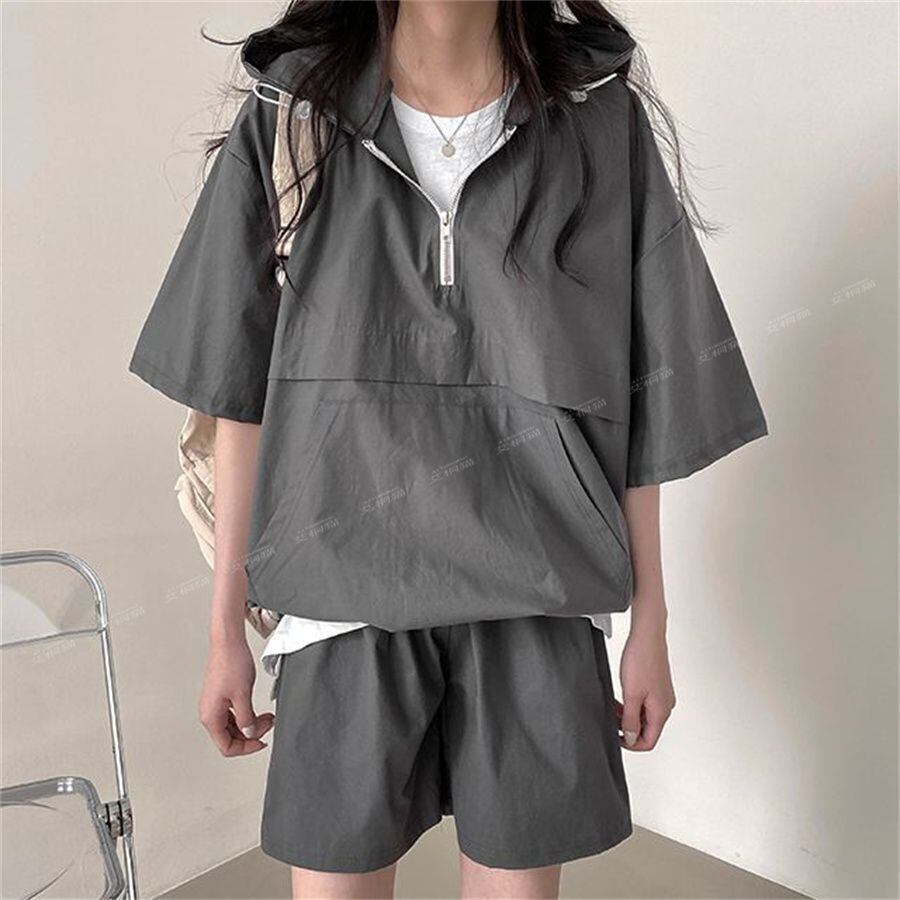 今季マストバイ カジュアル 真夏も快適 4色 半袖 Tシャツ ショートパンツ セットアップ ＜S-11156＞